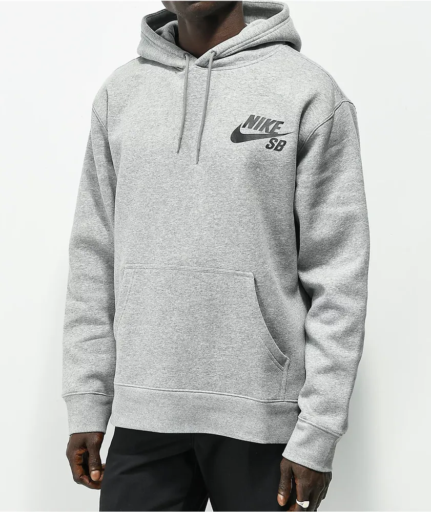 Large logo heathered grey sweatshirt