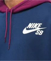 Nike SB Icon Navy & Sangria Hoodie