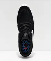 Nike SB Janoski RM Black & White Suede Skate Shoes 