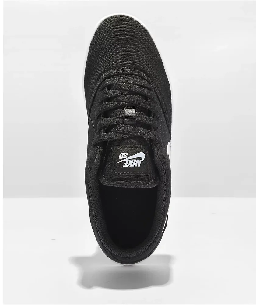 Nike SB Kids Check Canvas Black & White Skate Shoes