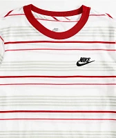 Nike SB Kids Club Stripe White & Red T-Shirt