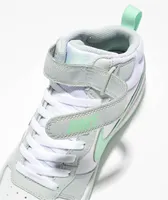 Nike SB Kids Court Borough Platinum White & Mint Shoes