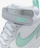 Nike SB Kids Court Borough Platinum White & Mint Shoes