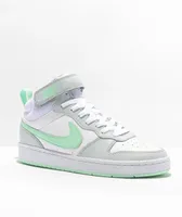 Nike SB Kids Court Borough Platinum White & Mint Shoes