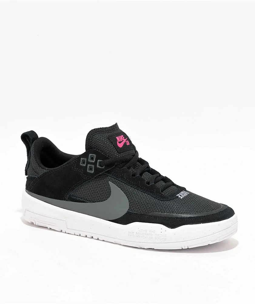 Nike SB Kids Day One Black, Alchemy Pink, & Cool Grey Skate Shoes