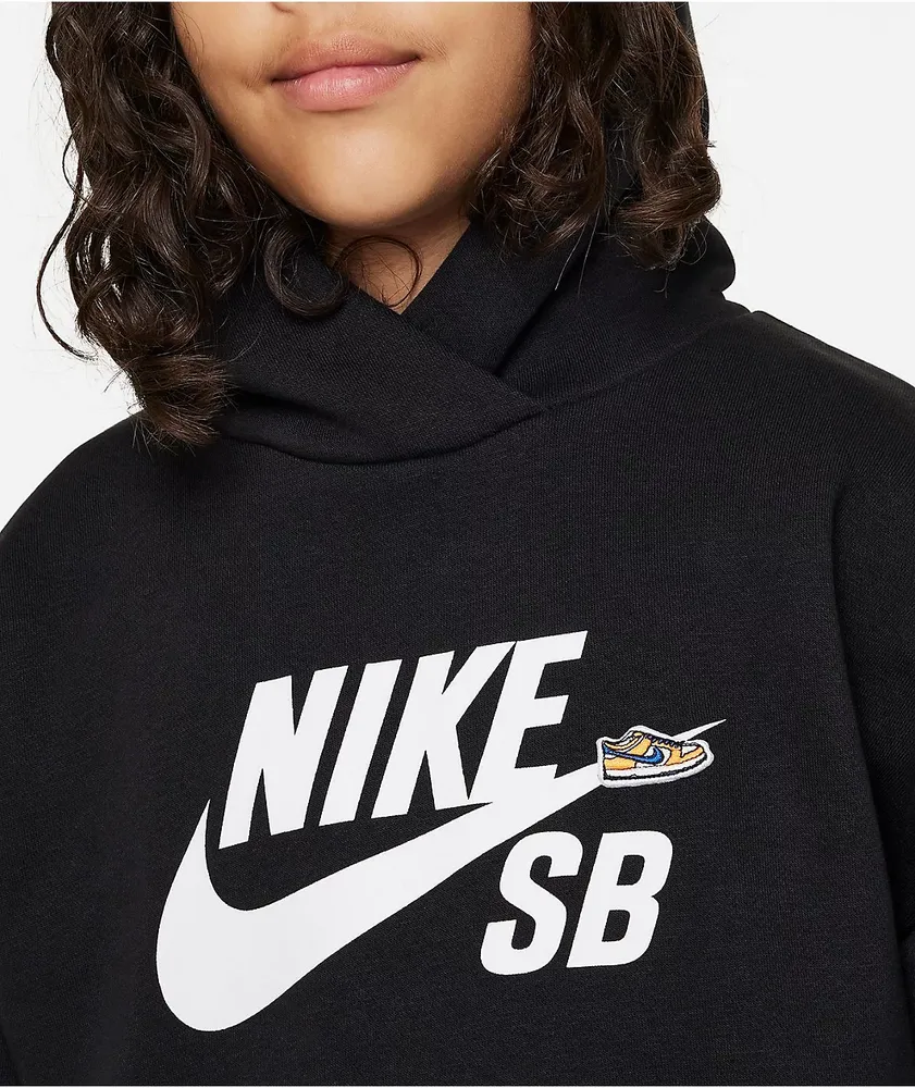 Nike SB Kids Icon Black Hoodie