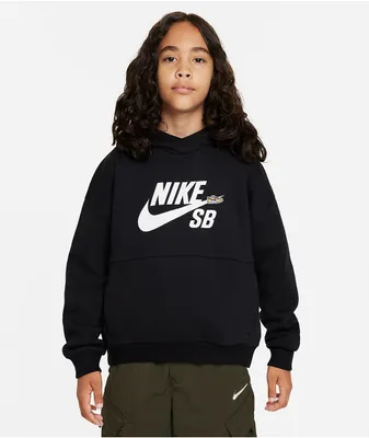 Nike SB Kids Icon Black Hoodie