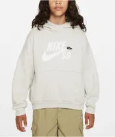 Nike SB Kids Icon White Hoodie