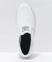 Nike SB Kids Janoski Slip-On White Canvas Skate Shoes