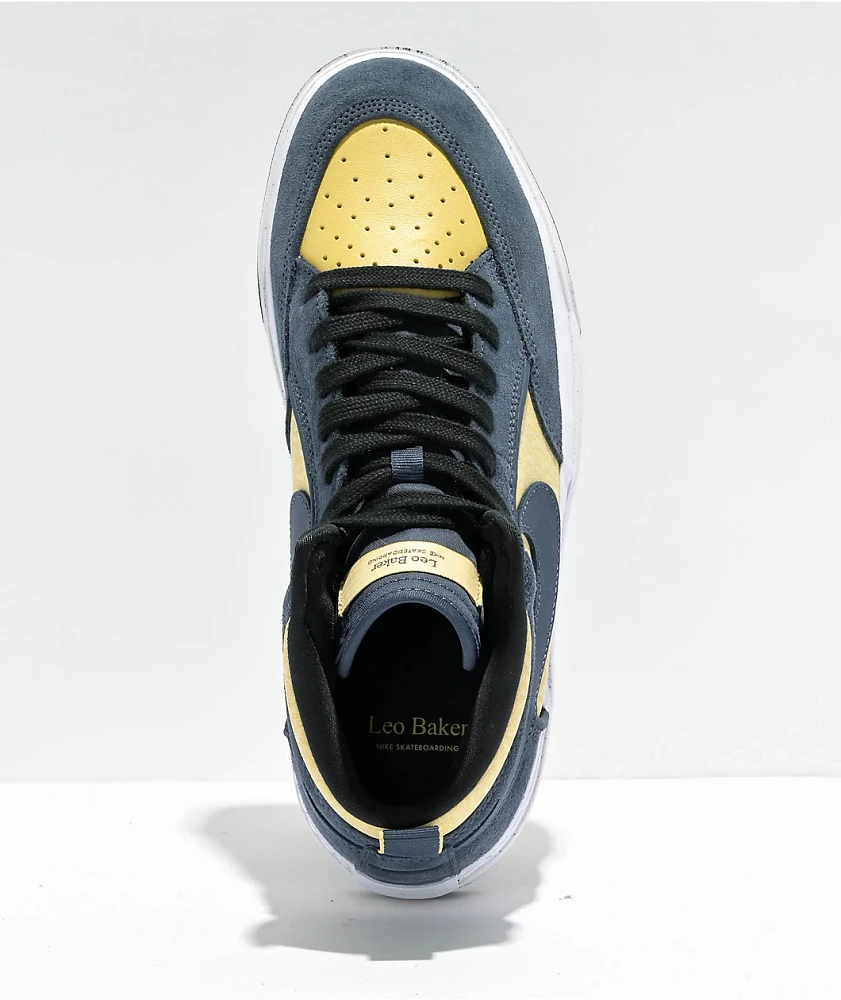 Nike SB Leo React Blue & Gold Skate Shoes