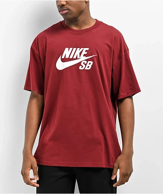 Nike SB Logo HBR Dark Red T-Shirt