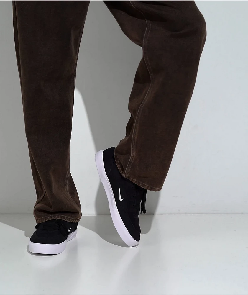 Nike SB Malor Black & White Skate Shoes