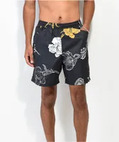 Nike SB Novelty Black Elastic Waist Board Shorts