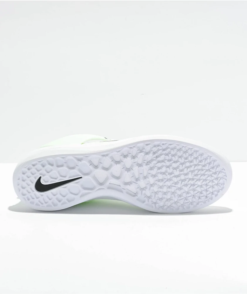 Nike SB Nyjah 3 Barely Green & White Skate Shoes