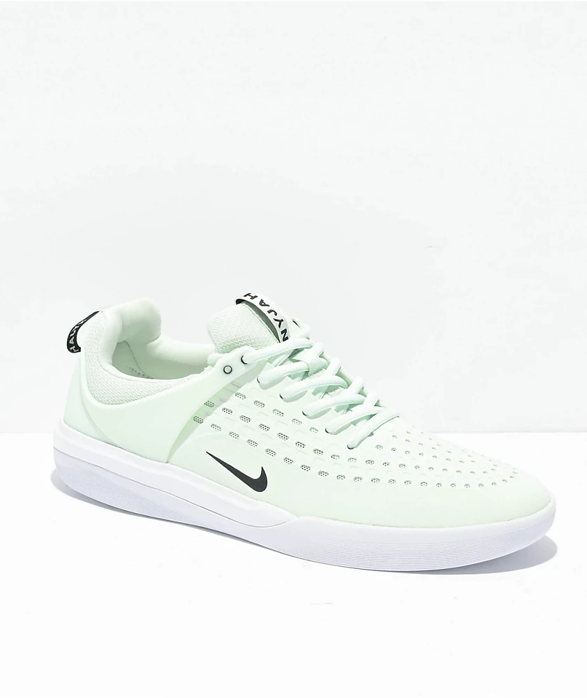 Nike SB Nyjah 3 Barely Green & White Skate Shoes