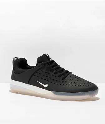 Nike SB Nyjah 3 Black & White Skate Shoes