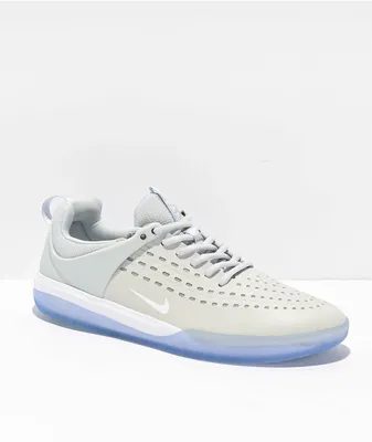 Nike SB Nyjah 3 Platinum, White & Clear Skate Shoes