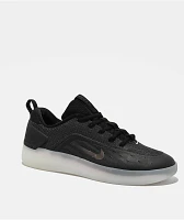 Nike SB Nyjah 4 Black & White Skate Shoes