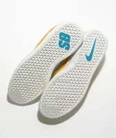 Nike SB Nyjah Free 2 Dark Sulfur & White Skate Shoes