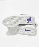 Nike SB Nyjah Free 2 Wolf Grey, White & Purple Skate Shoes