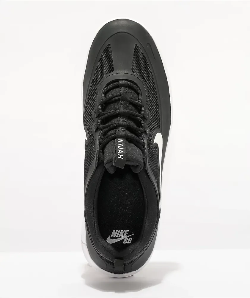 Nike SB Nyjah Free 2.0 Black & White Skate Shoes