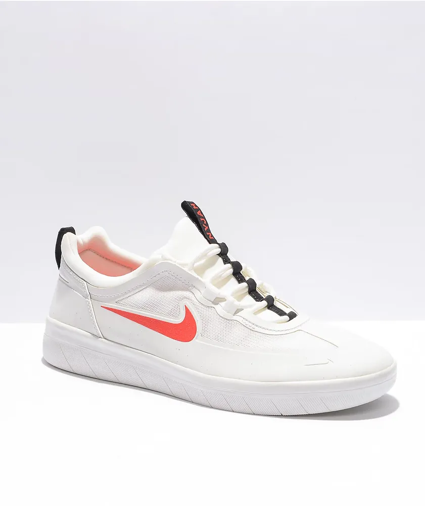 Nike SB Nyjah Free 2.0 White, Blue, & Red Skate Shoes