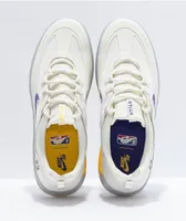 Nike SB Nyjah Free 2.0 x NBA White, Purple, & Gold Skate Shoes