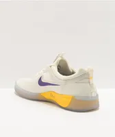 Nike SB Nyjah Free 2.0 x NBA White, Purple, & Gold Skate Shoes