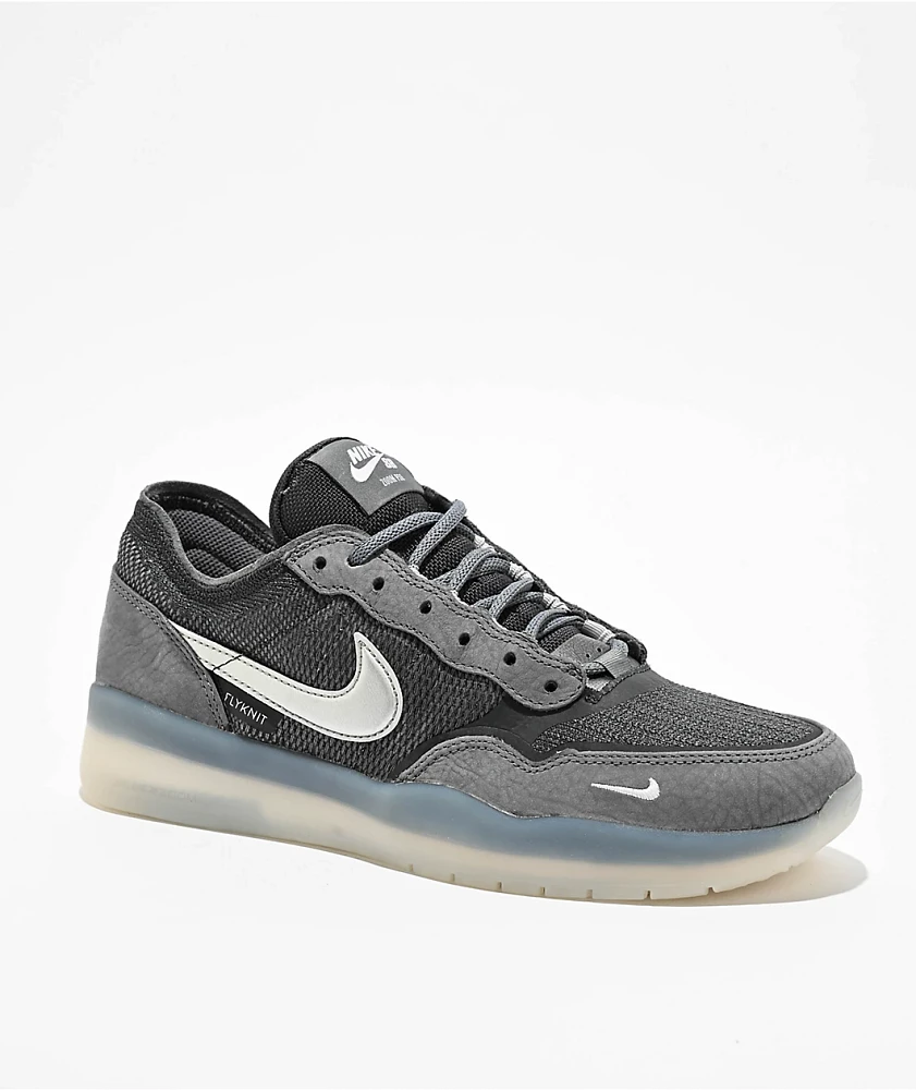 Nike SB PS8 Cool Grey, Anthracite & Metallic Silver Skate Shoes