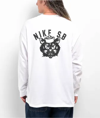 Nike SB Saber Cat White Long Sleeve T-Shirt