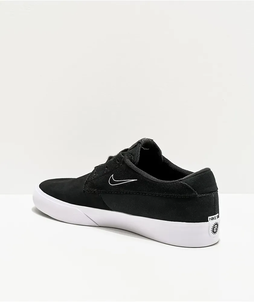 Nike SB Shane Black & White Skate Shoes