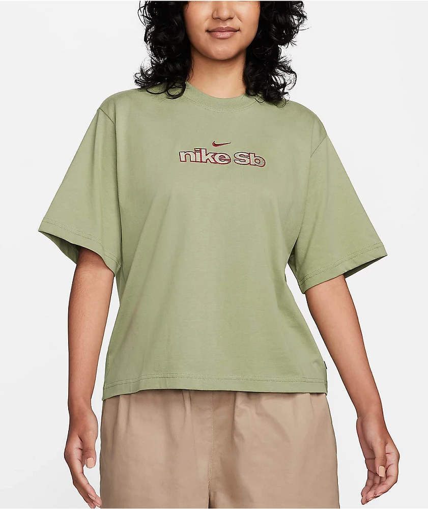 Nike SB Skate Logo Green Boxy T-Shirt