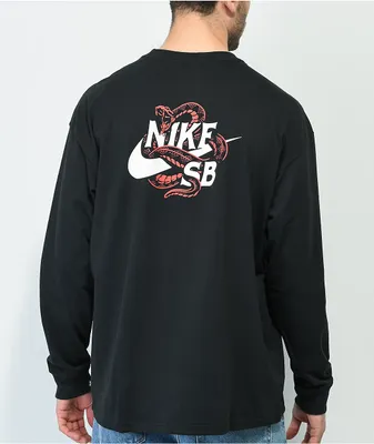Nike SB Snaked Black Long Sleeve T-Shirt