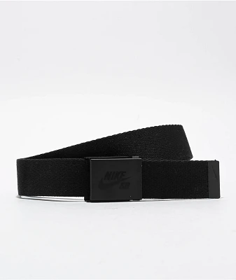 Nike SB Solid Single Black Web Belt