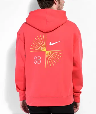 Nike SB Sun Stripes Red Hoodie 