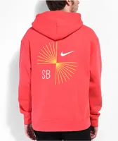 Nike SB Sun Stripes Red Hoodie 