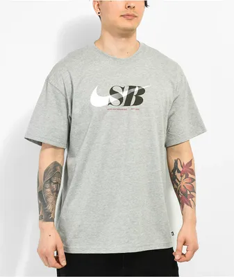 Nike SB Swoosh Through Grey T-Shirt