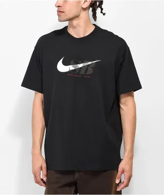 Nike SB Swoosh Thru Black T-Shirt