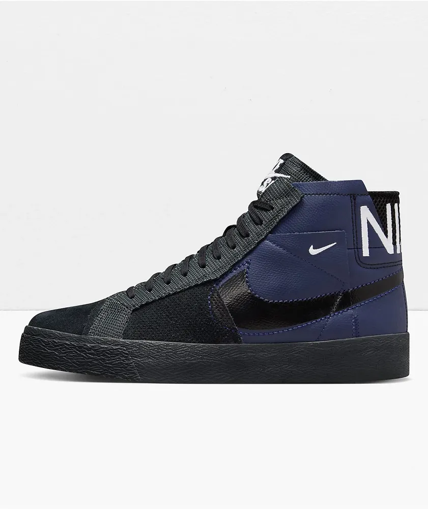 Nike SB Zoom Blazer Mid PRM Midnight Navy & Black Skate Shoes