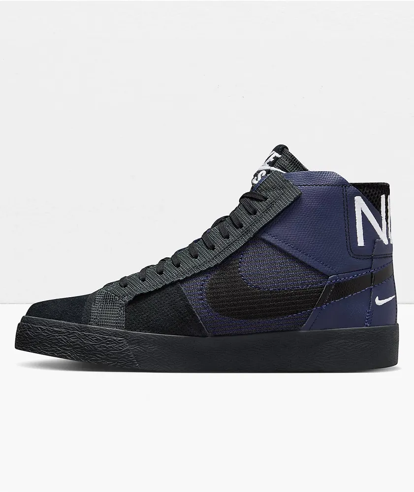 Nike SB Zoom Blazer Mid PRM Midnight Navy & Black Skate Shoes