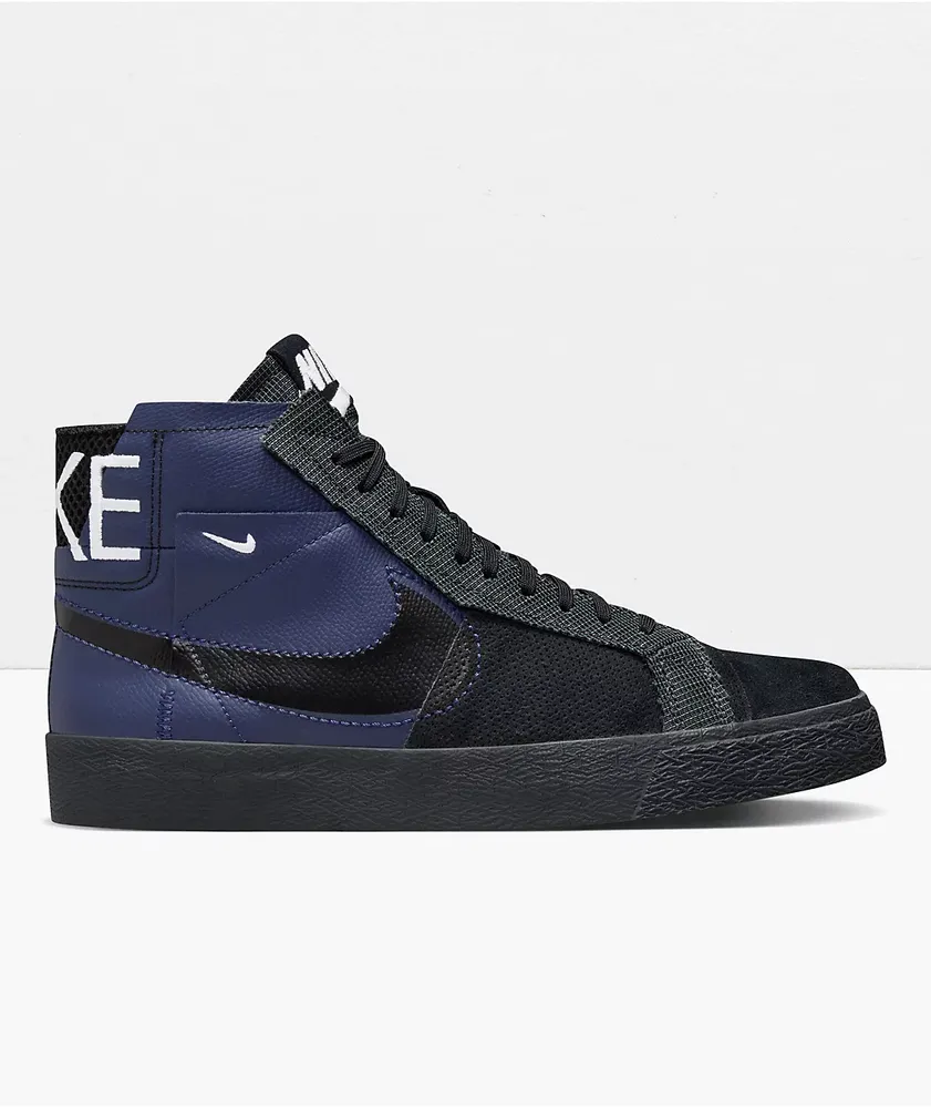 Nike SB Zoom Blazer Mid PRM Midnight Navy & Black Skate Shoes