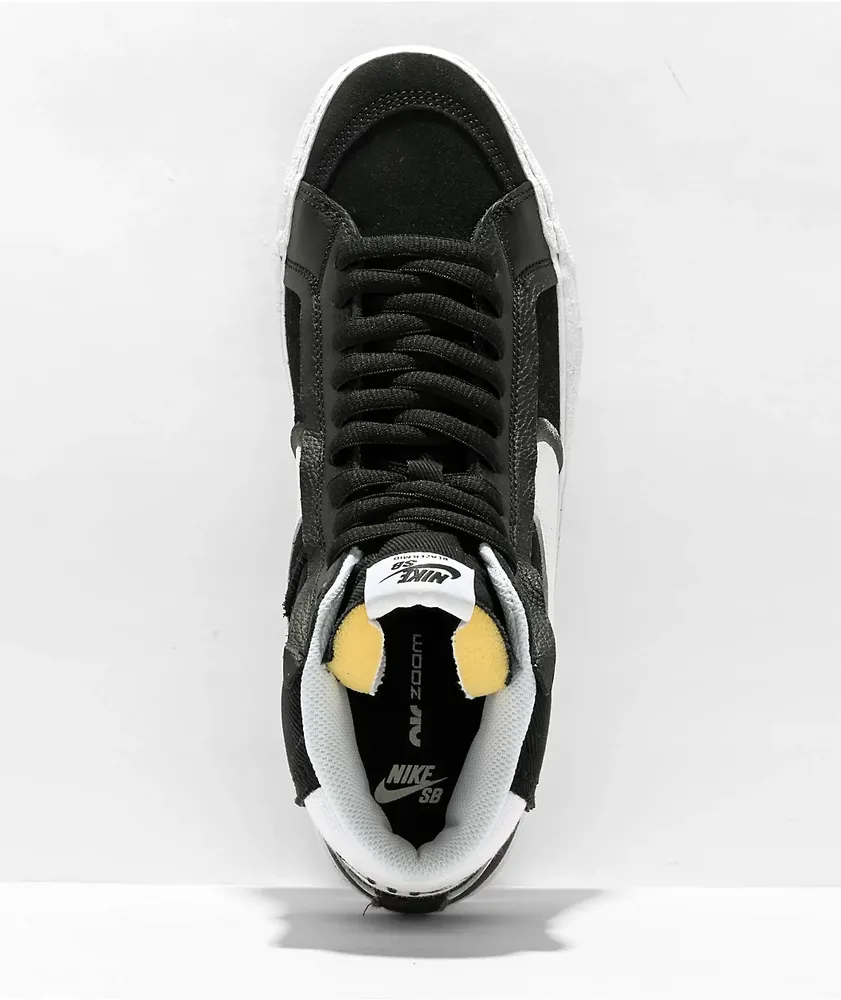 Nike SB Zoom Blazer Mid Premium Plus Black & White Skate Shoes