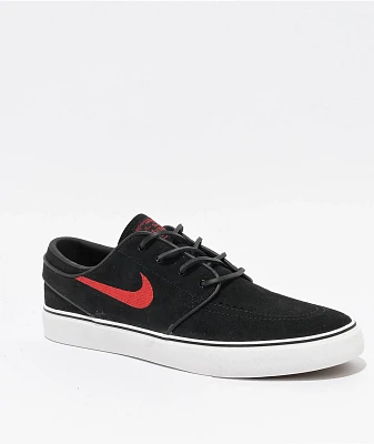 Nike SB Zoom Janoski OG+ Black & University Red Skate Shoes