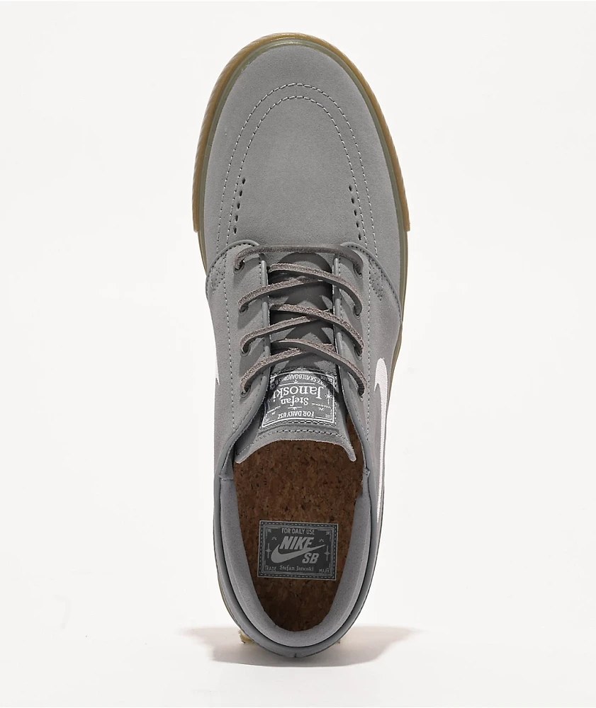 Nike SB Zoom Janoski OG+ Cool Grey, White & Gum Skate Shoes