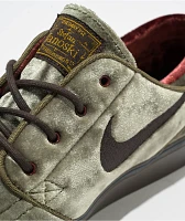 Nike SB Zoom Janoski OG+ SE Medium Olive, Dark Team Red & Velvet Brown Skate Shoes