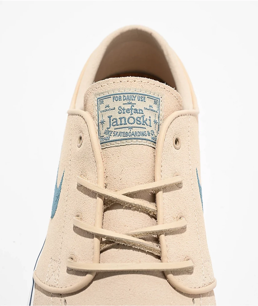 Nike SB Zoom Janoski OG+ Sandrift, Smokey Blue & White Skate Shoes