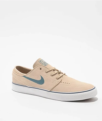 Nike SB Zoom Janoski OG+ Sandrift, Smokey Blue & White Skate Shoes