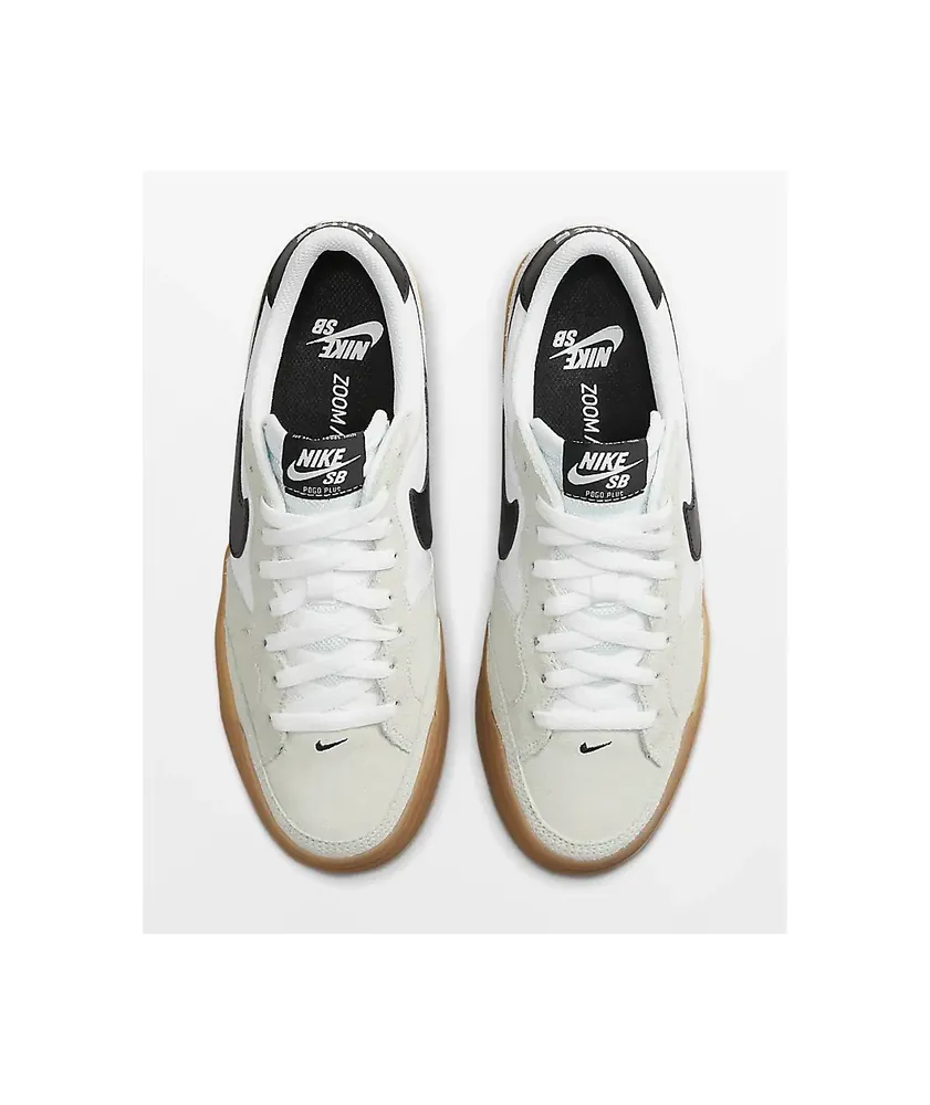 Nike SB Zoom Pogo White, Black & Gum Skate Shoes