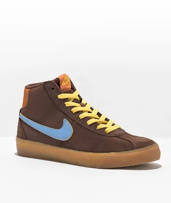 Nike SB x Why So Sad Bruin High PRM Chocolate & Blue Skate Shoes