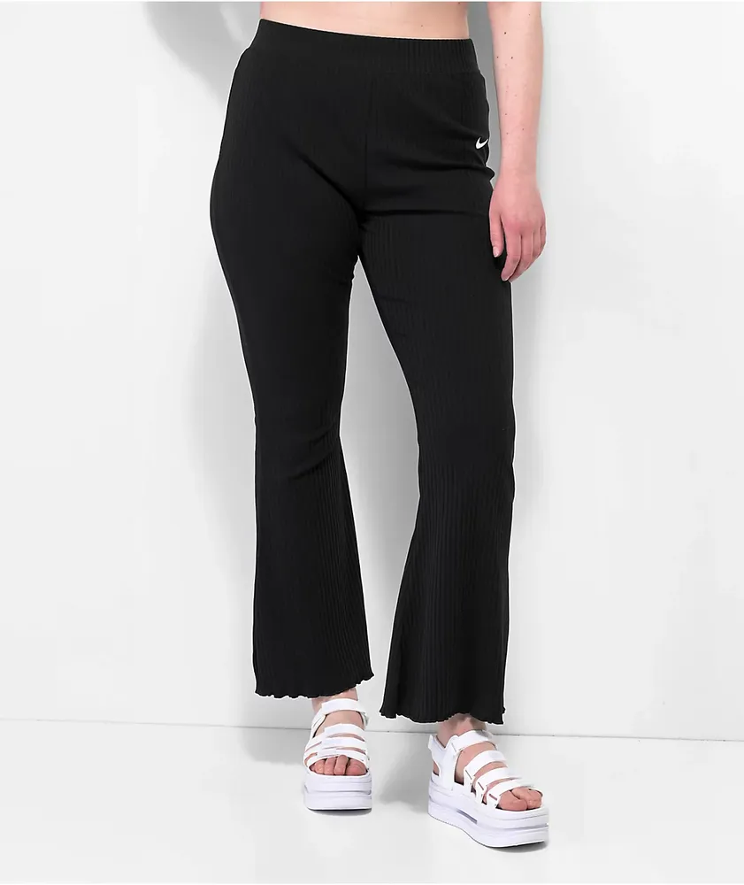 Nike Sportswear Black Ribbed Jersey Pants